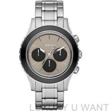 Dkny Ny8659 Stainless Steel Simple Beige Dial Chronograph Mens Watch