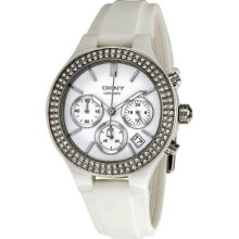 DKNY White Ceramic Chronograph Women's Watch NY8185