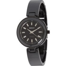 Dkny Women's Round Analog Watch Black Ceramic Bracelet Ny8549