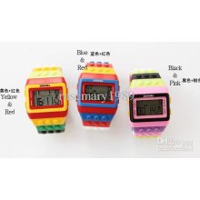 Drop Shipping Classic Plastic Shhors Digital Watch Candy Unisex Watc