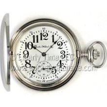 Dueber Swiss Wind Up Pocket Watch HC AN Polished Chrome