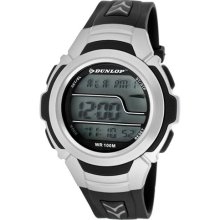 Dunlop Unisex Digital Watch With Lcd Dial Digital Display And Black Plastic Or Pu Strap Dun-203-G01