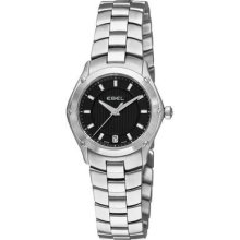 Ebel Women's 'classic Sport' Stainless Steel Black Dial Watch