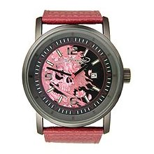 Ed Hardy Men's Black Steel 'Beautiful Ghost' Watch ...