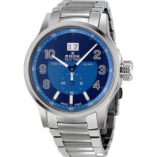 Edox Rally Timer Blue Dial Stainless Steel Mens Watch 64009-3-BUIN