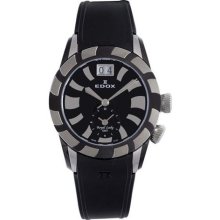 EDOX Watches Edox Women's Black Dial Black Rubber Black Rubber/Black