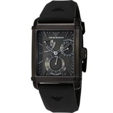 Emporio Armani Men's Meccanico Automatic Black Rubber Strap Watch