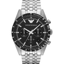Emporio Armani Watch, Mens Chronograph Stainless Steel Bracelet 46mm A