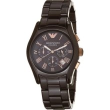 Emporio Armani Women's Ceramica AR1446 Brown Ceramic Quartz Watch ...