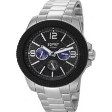 ES105831006 Esprit Mens Clash Black Silver Watch