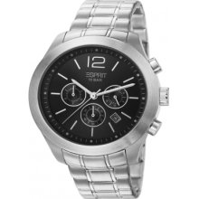 Esprit Mens Watch Misto Chrono Silver Black ES105371003