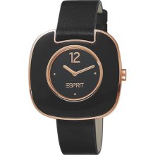 Esprit Quartz Espace Rosegold Black Ladies Dress Watch ES103762004