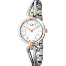 ESQ by Movado Corbel White Dial Two-Tone Steel Ladies Watch 07101398