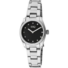 ESQ by Movado Watches Women's Black Dial Stainless Steel Stainless Ste