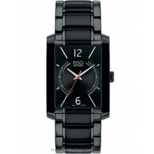 ESQ Movado Mens Synthesis Watch - Black Dial - Black Ion-Plated 07301411