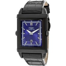 Evolution TZ2 Blue/Black Reversible Dial Black Genuine Leather ...