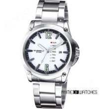 Eyki Special Date/day Dial Fashion Men's Stainless Steel Wrist Quartz Watch