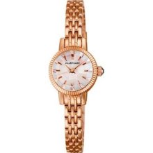 Facet Gem Ladies Watch with Rose Gold Metal Band ...