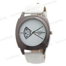 Fashion Men Women Leather Band Analog Quartz Casual Wrist Watch 5