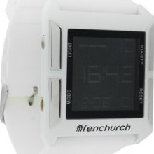 Fenchurch Mens Digital Watch - White Rubber Strap - Gift Boxed