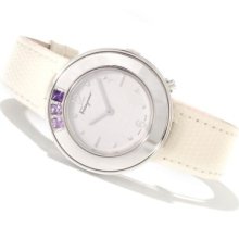 Ferragamo Women's Gancino Sparkling Swiss Made Quartz Leather Strap Watch