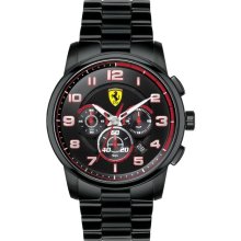 Ferrari Watch, Mens Chronograph Auto dEpoca Black Ion-Plated Stainless