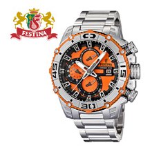 Festina Mens Tour De France Stainless Watch - Silver Bracelet - O ...