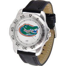Florida Gators Logo- Mens Sport Leather Watch