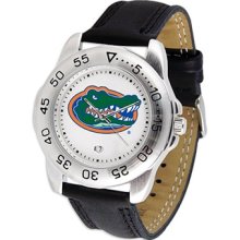 Florida Gators Mens Leather Sport Watch