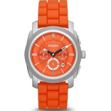 FOSSIL FOSSIL Machine Chronograph Silicone Watch - Orange