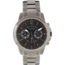 Fossil Men's & Women's Stainless Steel Case Brown Steel Bracelet Watch Fs4608