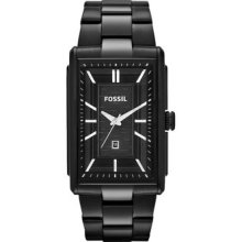Fossil Mens Black Stainless Steel Watch