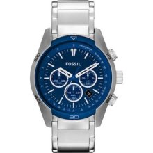Fossil Mens Stainless Steel Blue Dial Watch