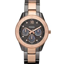 Fossil 'Stella' Crystal Bezel Bracelet Watch, 37mm Two Tone