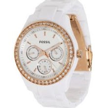 Fossil Stella Ladies Multifunction White Dial Watch ES2869