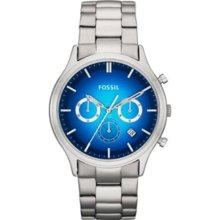 Fossil Unisex FS4674 Silver Stainless-Steel Quartz Watch with Blue
