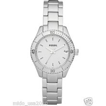 Fossil Women Stella Mini Aluminum Band Date Watch 32mm Es2901 $115