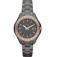 Fossil Womens Dylan Analog Stainless Watch - Gunmetal Bracelet - Gunmetal Dial - AM4397