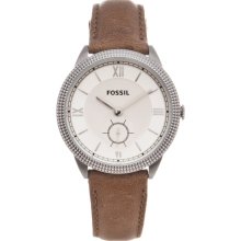 Fossil Women's Es3066 Sydney Light Brown Leather Strap Watch