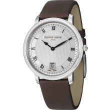 Frederique Constant Womens Slim Line Brown Satin Strap Quartz Watch Fc220m4s36-2