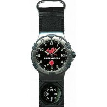 Frontier Watches Firefighters Velcro Strap Watch with Compass