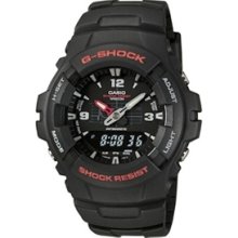 G-100-1BVMUR Casio Mens G-Shock Combination Display Classic Watch