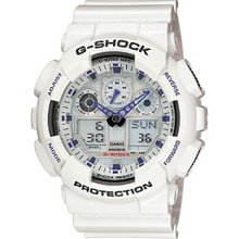 G-Shock Extra Large Ana-Digi with Gloss White Resin Band and White