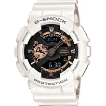 G-Shock Extra Large Ana-Digi with Matte White Resin Band and Black