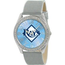 Game Time Gray Mlb-Gli-Tb Women'S Mlb-Gli-Tb Glitz Classic Analog Tampa Bay Rays Watch