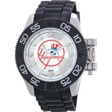 Game Time Mlb-Bea-Ny5 Men'S Mlb-Bea-Ny5 Beast Ny Yankees Top Hat Round Analog Watch