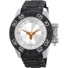 Game Time Watch, Mens University of Texas Black Polyurethane Strap 47m