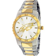 Game Time Watch, Mens Philadelphia Eagles Two-Tone Stainless Steel Bra