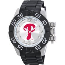 Game Time Watch, Mens Philadelphia Phillies Black Polyurethane Strap 4