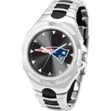 Game Time Watch, Mens New England Patriots Black Rubber and Stainless